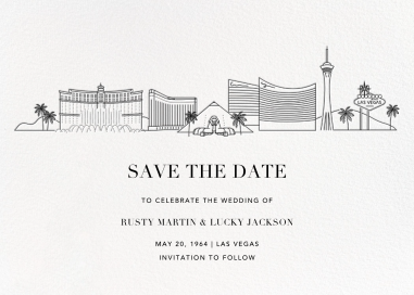 City Skyline View - Save the Date by Paperless Post