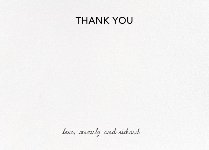 With Hugs and Kisses (Double-Sided) - Thank You Card by Linda and Harriett - Back