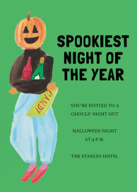 Pumpkin Head Halloween Invitation