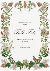 Fall Pheasant - Fall Party Invitation by Stephanie Fishwick