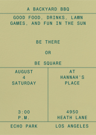 The Deets - Summer Party Invitation by Goods Gang