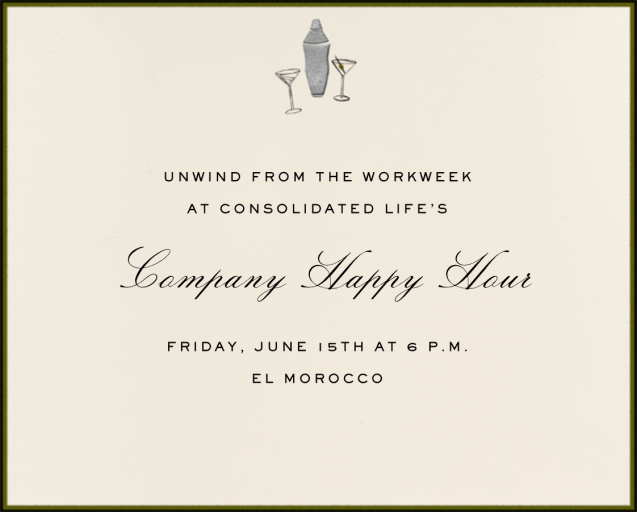 Mini Cocktail Set - Happy Hour Invitation by Paperless Post