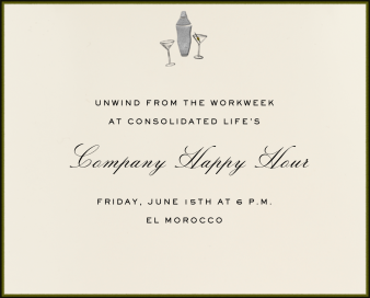 Mini Cocktail Set - Happy Hour Invitation by Paperless Post