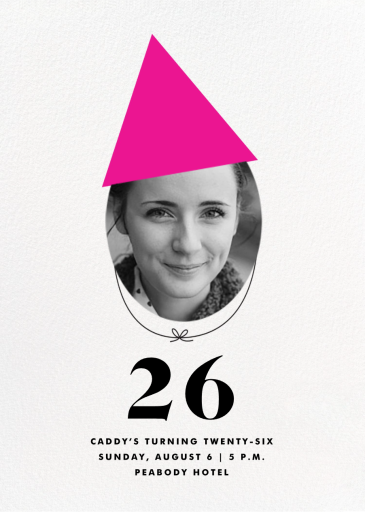 Party Hat (Photo) - Birthday Invitation by The Indigo Bunting