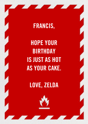 Fire Extinguisher - Birthday Card by Paperless Post - Back