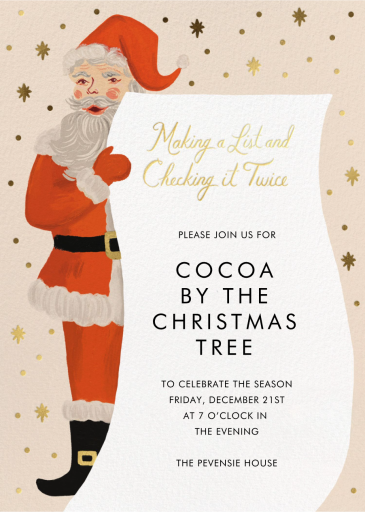 Santa's Nice List - Holiday Party Invitation by Rifle Paper Co.