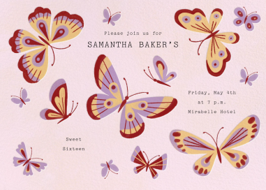 Flutter By - Sweet 16 Invitation by Paperless Post