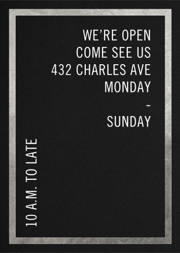 Simple Gold Border - Business Announcement by Paperless Post