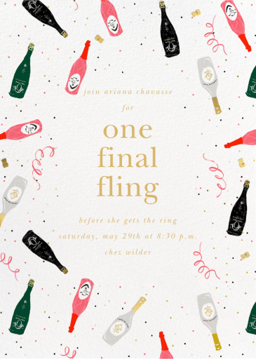 Tossed Cocktails - Bachelorette Party Invitation by kate spade new york