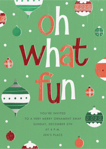 Bauble Bar - Christmas Party Invitation by Paperless Post