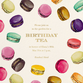 Classic Macarons - Birthday Invitation by Ladurée