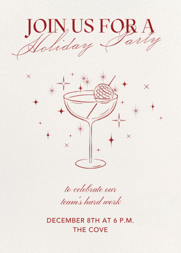Evening Toast - Corporate Holiday Party Invitation by Paperless Post