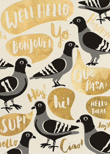 Pigeon Says Hi - Thinking of You Card by Hello!Lucky