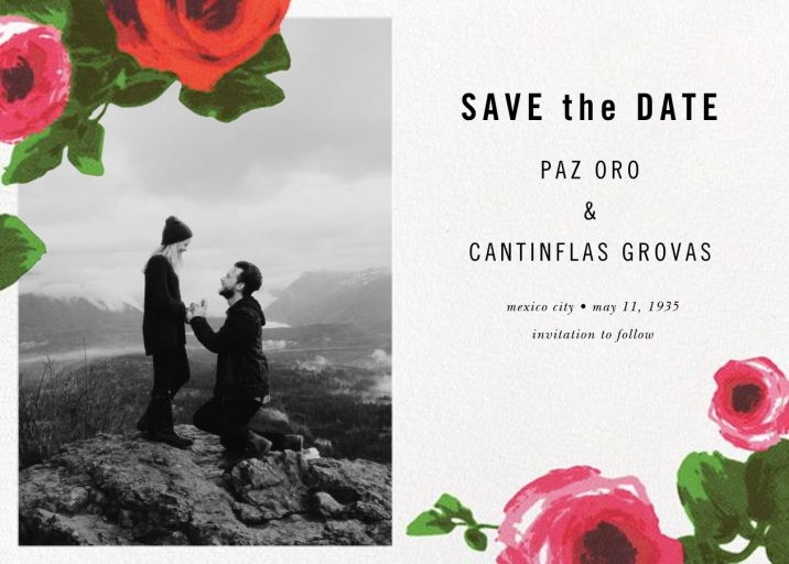 Rose Bed (Photo Save the Date) by kate spade new york