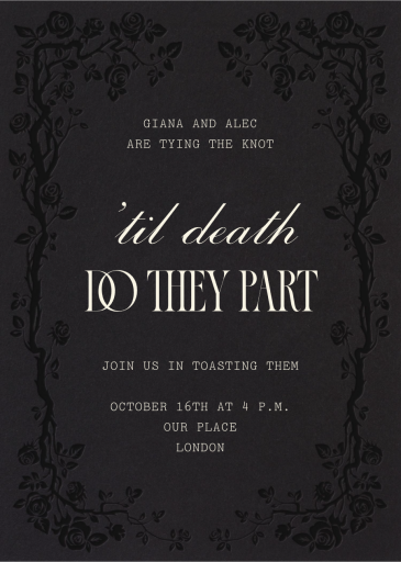 Midnight Vines - Couples' Shower Invitation by Paperless Post