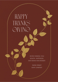 Nouveau Foliage - Thanksgiving Card by Paperless Post