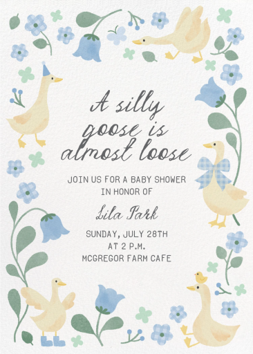 Tailored Goose - Baby Shower Invitation by Paperless Post