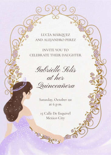 Sparkling Princess - Quinceañera Invitation by Paperless Post