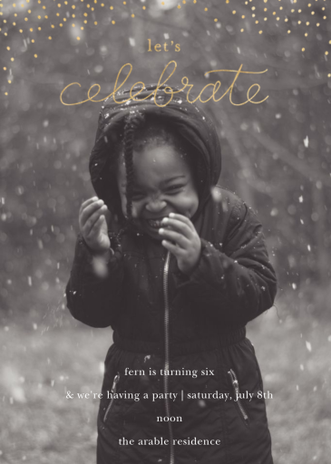 Cursive and Confetti - Birthday Invitation by Sugar Paper