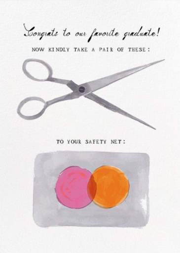 A Hole in Your Safety Net - Graduation Card by Mr. Boddington's Studio