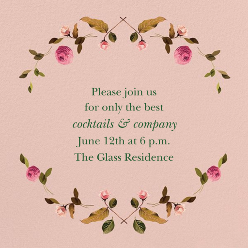 Cortile (Square) - Dinner Party Invitation by Venamour