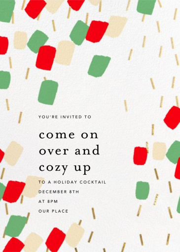Confetti Flutter - Holiday Party Invitation by Ashley G
