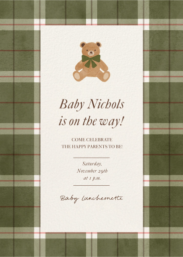 Warm Bear Hugs - Baby Shower Invitation by Paperless Post