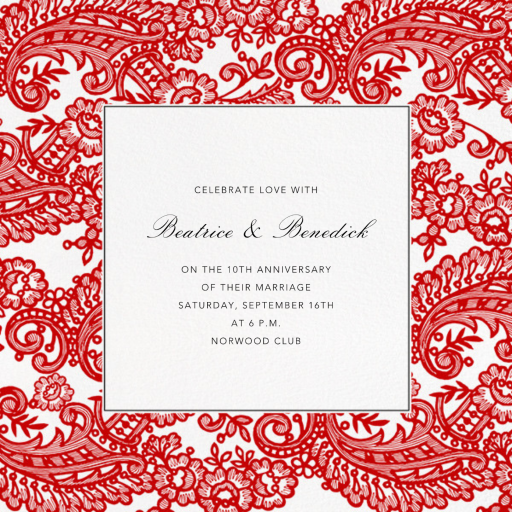 Filigree Lace (Square) - Party Invitation by oscar-de-la-renta