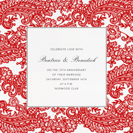 Filigree Lace (Square) - Party Invitation by Oscar de la Renta