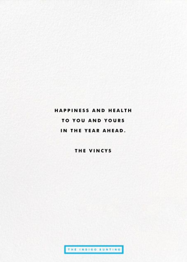 Peace Sign - Holiday Card by The Indigo Bunting - Back