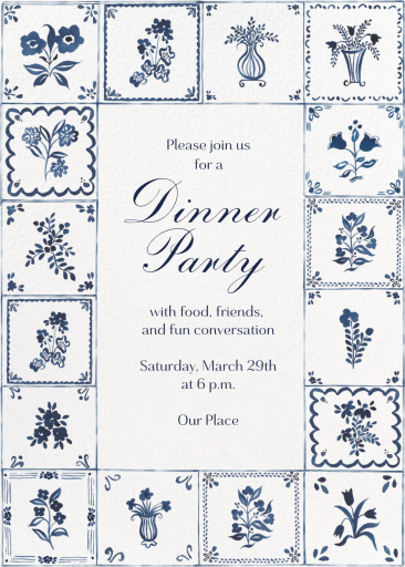 Heirloom Tiles - Invitation by Tara Roma Gill