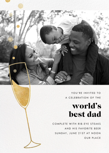 Champagne Flute (Photo) - Father's Day Invitation by Paperless Post