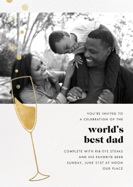 Champagne Flute (Photo) - Father's Day Invitation by Paperless Post