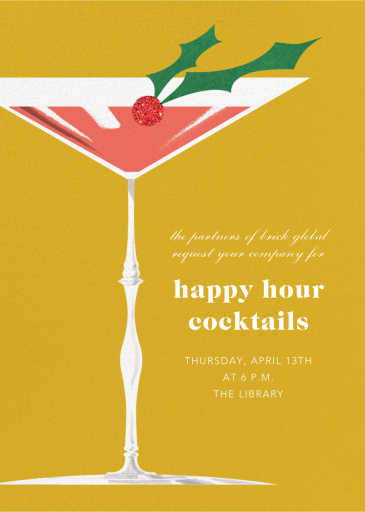 Yueltini - Happy Hour Invitation by Paperless Post