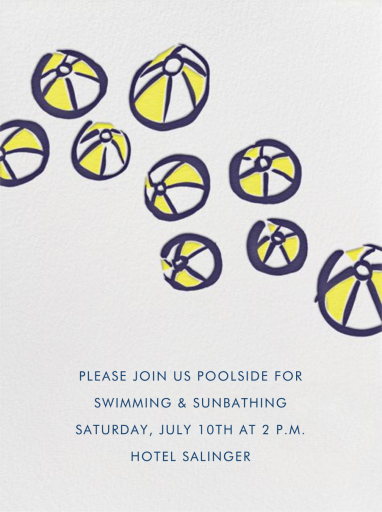 Beach Balls - Beach Party Invitation by Linda and Harriett