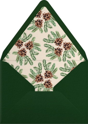 Painted Pine Cones - Paperless Post Envelope