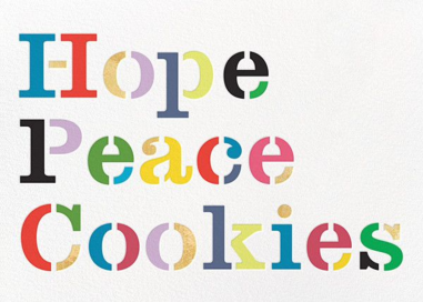 Hope Peace Cookies - Holiday Card by kate spade new york