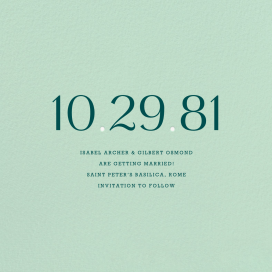 Mint - Save the Date by Paperless Post