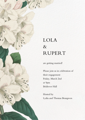 Campanulata - Engagement Party Invitation by John Derian