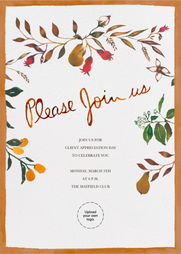 Harvest Market (Tall) - Business Event Invitation by Happy Menocal