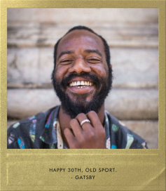 Snapshot Metallic (Double Sided) - Square - Birthday Card by Paperless Post