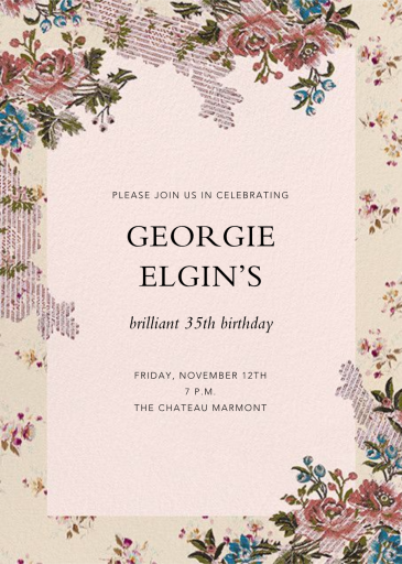 Manon - Birthday Invitation by Brock Collection