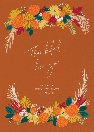Fall Flowers - Thanksgiving Card by Paperless Post