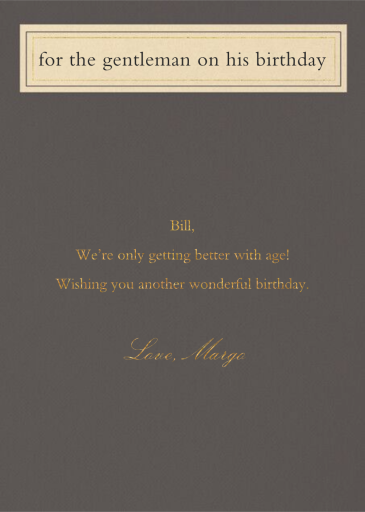 Butler - Funny Birthday Card by Paperless Post - Back