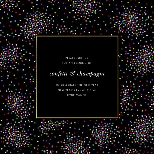 Confetti Clusters - New Year's Eve Invitation by kate spade new york