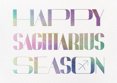 Happy Sagittarius Season Zodiac Card