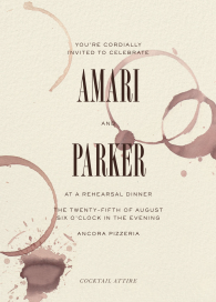 Wine Rings - Rehearsal Dinner Invitation by Sam Crosby