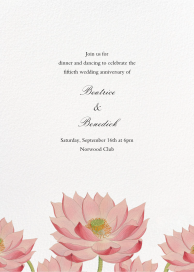 Water Lily - 50th Anniversary Invitation by John Derian