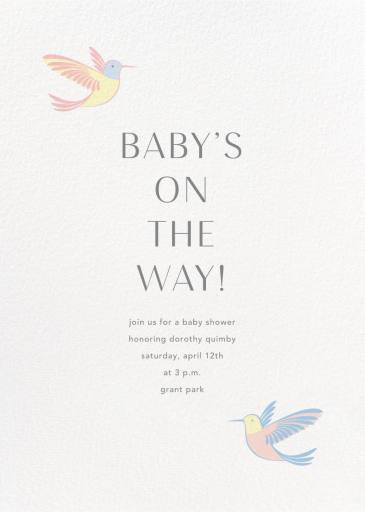Hummingbirds - Baby Shower Invitation by Paperless Post