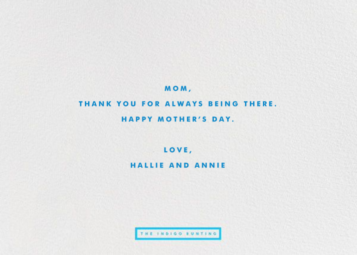 Spring Flowers - Greeting Card by The Indigo Bunting - Back